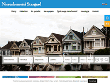 Tablet Screenshot of nieruchomoscistargard.pl